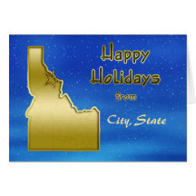 Coutume cosmique de carte de l'Idaho de ciel bleu