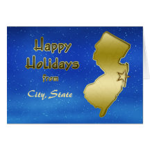 Coutume cosmique de carte de New Jersey de ciel bl