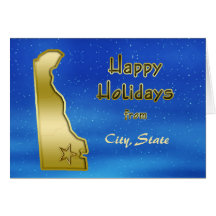 Coutume cosmique de carte du Delaware de ciel bleu