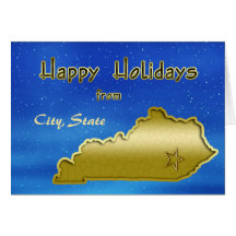 Coutume cosmique de carte du Kentucky de ciel bleu