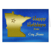 Coutume cosmique de carte du Minnesota de ciel ble