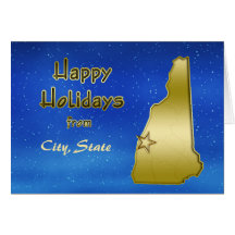 Coutume cosmique de carte du New Hampshire de ciel