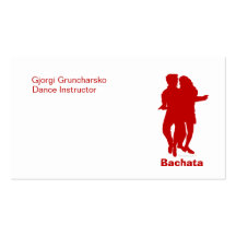 Coutume de silhouette de danseurs de Bachata Bacha Modèle De Carte De Visite