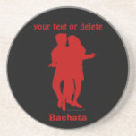 Coutume de silhouette de danseurs de Bachata Bacha Dessous De Verre