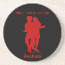 Coutume de silhouette de danseurs de Bachata Bacha Dessous De Verre
