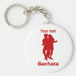 Coutume de silhouette de danseurs de Bachata Bacha Porte-clefs