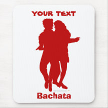 Coutume de silhouette de danseurs de Bachata Bacha Tapis De Souris