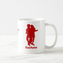 Coutume de silhouette de danseurs de Bachata Bacha Tasses