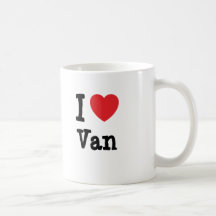 Coutume d'I love Van heart personnalisée Mug