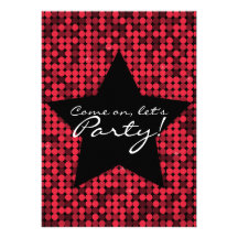 Coutume fascinante rouge rouge carton d'invitation