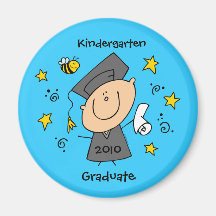 Coutume mignonne de diplômé de garçon magnets