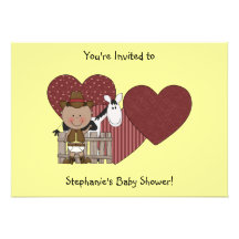 Coutume mignonne de poney de bébé et de cheval occ invitations