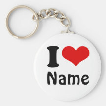 Coutume personnalisable de coeur d'amour du jour d porte-clefs