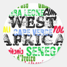 Coutume W.Africa Apparell d'Africankoko Autocollants