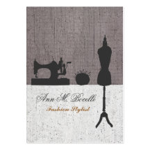 Couture de mannequin de styliste de mode cartes de visite personnelles