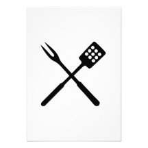 Couverts de barbecue de BBQ Invitations Personnalisées