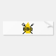 Couverts de BBQ avec l'icône de flammes Autocollant Pour Voiture