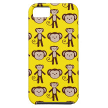 Couverture/caisse jaunes de l'iPhone 5 de singe Coques iPhone 5 Case-Mate
