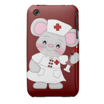 Couverture de cas d'infirmière de souris coque iPhone 3 Case-Mate