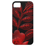 Couverture de l'iPhone rouge 5 de fleurs et de feu Coques iPhone 5 Case-Mate