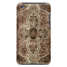 Couverture de livre en cuir fleurie antique coque barely there iPod