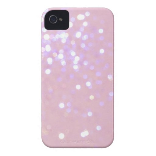 Couverture de rose pâle/blanche de scintillement d coque iPhone 4