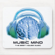 Couverture pour souris MUSIC MIND blanc Tapis De Souris