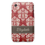Couverture rouge-brun de cas de Coque-Compagnon de Coque Case-Mate iPhone 3