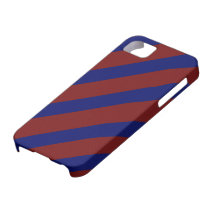 Couverture rouge et bleue de l'iPhone 5 de Sriped Coque iPhone 5