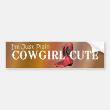 Cow-girl de PIÈCE EN T mignonne Adhésif Pour Voiture
