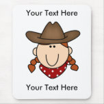 Cow-girl faite sur commande Mousepad rouge - perso Tapis De Souris