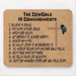Cow-girls 10 commandements MOUSEPAD Tapis De Souris