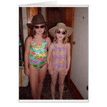Cow-girls de maillot de bain carte