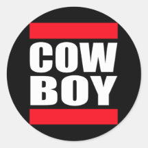 Cowboy Autocollants Ronds