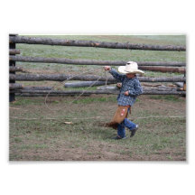Cowboy de jeunes de Ropin Tirage Photo