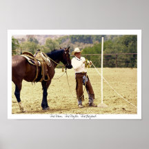 Cowboy de monsieur affiches