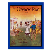 Cowboy occidental carte postale