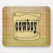 Cowboy vintage Mousepad de papier de rouleau Tapis De Souris