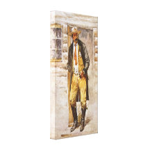 Cowboy vintage, portrait Olaf Karl Seltzer de shér Impression Sur Toile