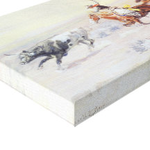 Cowboys de la triangle de barre par cm Russell Impression Sur Toile