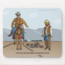 Cowboys Mousepad de petite ville Tapis De Souris
