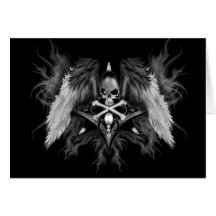Cr�ne chauve-souris - cartes de vœux