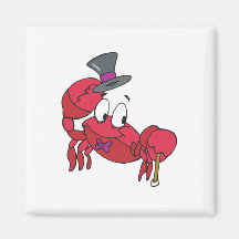 crabe drôle de danse aimant pour réfrigérateur
