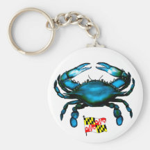 Crabe Maryland-Bleu Porte-clés