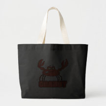 crabe rouge désagréable drôle avec une attitude sacs