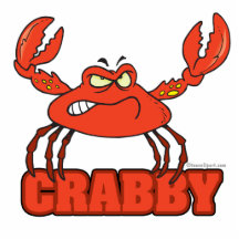 crabe rouge désagréable drôle avec une attitude photo en relief