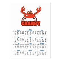 crabe rouge désagréable drôle modèle de carte de visite