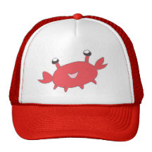 Crabe rouge heureux mignon casquette de camionneur
