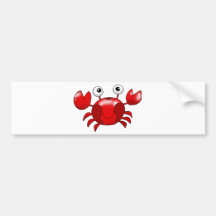 Crabe rouge mignon adhésifs pour voiture