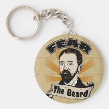 Craignez la barbe, moustache drôle porte-clef
